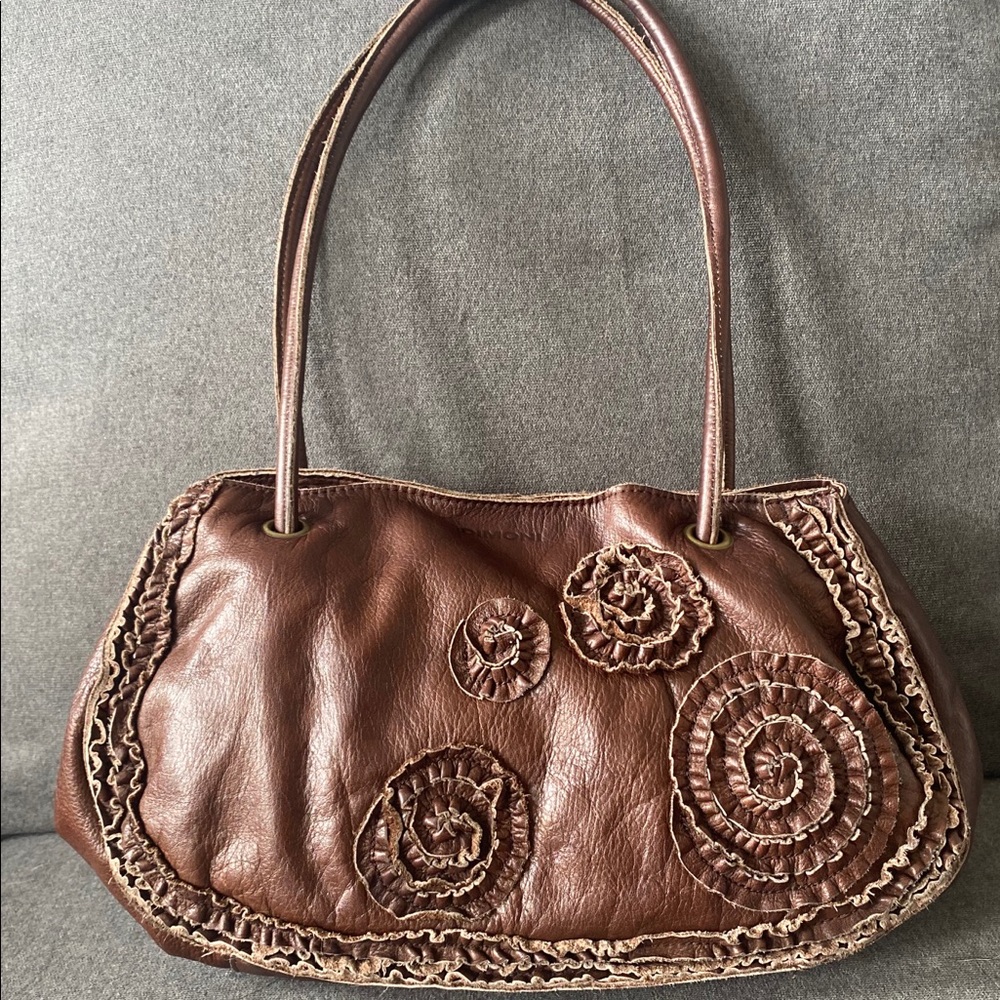 Dimoni Brown Spanish Leather Handbag, EUC
